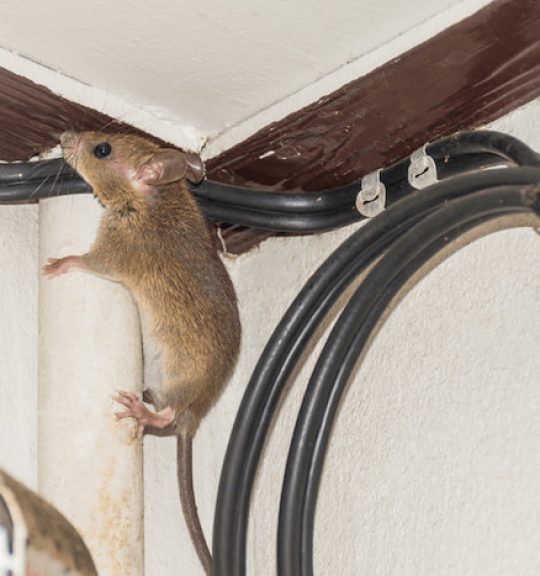 Rodent Climbing A Pipe — Surekil Pest Control In Banora Point, NSW